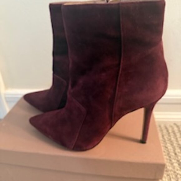 Reiss Suede Heeled Ankle Boots/Booties Size 37/7 - Picture 1 of 5